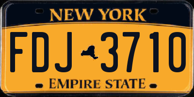 NY license plate FDJ3710