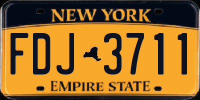 NY license plate FDJ3711