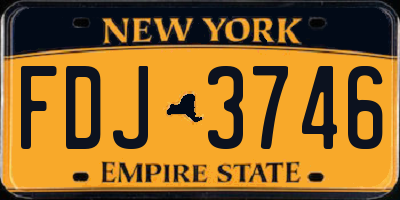 NY license plate FDJ3746