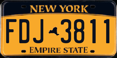 NY license plate FDJ3811