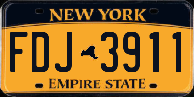 NY license plate FDJ3911
