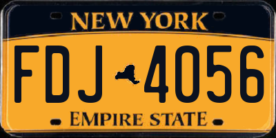 NY license plate FDJ4056