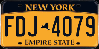 NY license plate FDJ4079