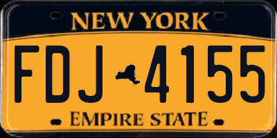 NY license plate FDJ4155
