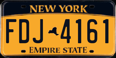 NY license plate FDJ4161