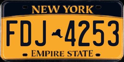 NY license plate FDJ4253