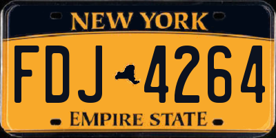 NY license plate FDJ4264