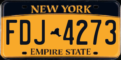 NY license plate FDJ4273