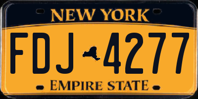 NY license plate FDJ4277