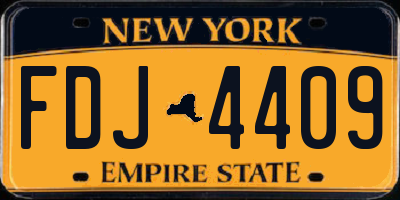 NY license plate FDJ4409