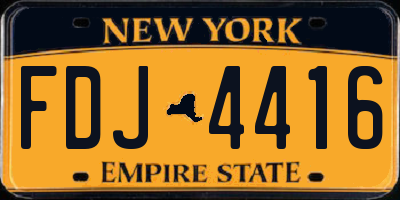 NY license plate FDJ4416