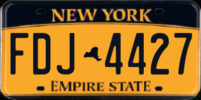 NY license plate FDJ4427