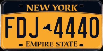 NY license plate FDJ4440