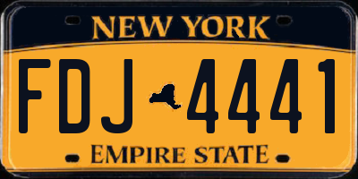 NY license plate FDJ4441