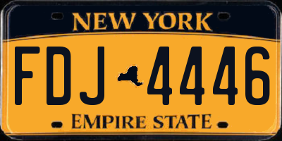 NY license plate FDJ4446