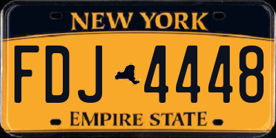NY license plate FDJ4448