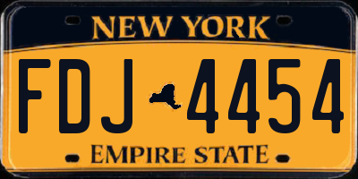 NY license plate FDJ4454