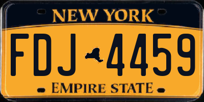 NY license plate FDJ4459
