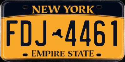 NY license plate FDJ4461