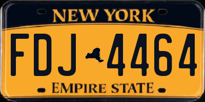 NY license plate FDJ4464