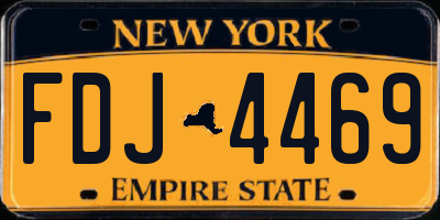 NY license plate FDJ4469