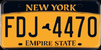 NY license plate FDJ4470