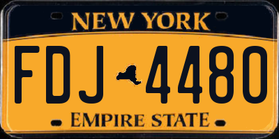 NY license plate FDJ4480