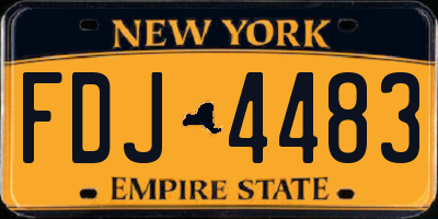 NY license plate FDJ4483
