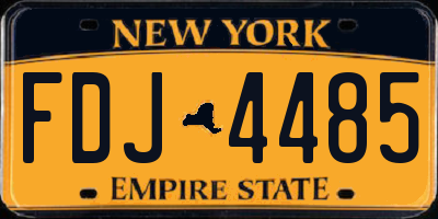 NY license plate FDJ4485