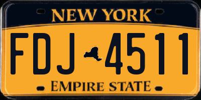 NY license plate FDJ4511