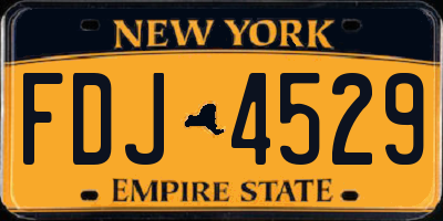 NY license plate FDJ4529