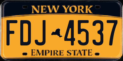 NY license plate FDJ4537