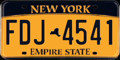 NY license plate FDJ4541