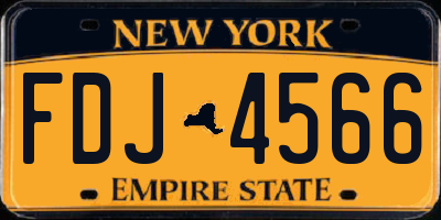 NY license plate FDJ4566