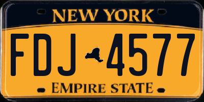 NY license plate FDJ4577