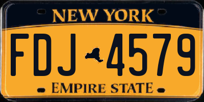 NY license plate FDJ4579