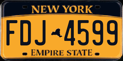 NY license plate FDJ4599