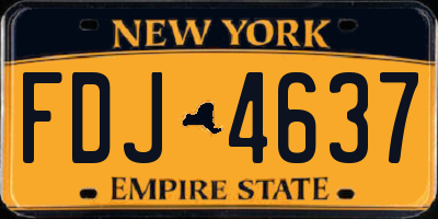 NY license plate FDJ4637