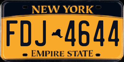 NY license plate FDJ4644