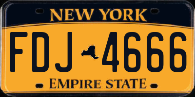 NY license plate FDJ4666