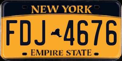 NY license plate FDJ4676