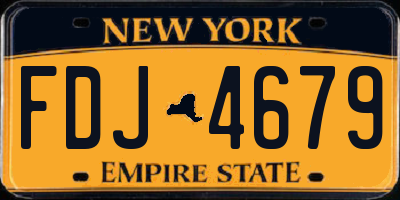 NY license plate FDJ4679