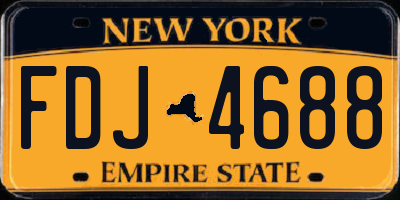 NY license plate FDJ4688