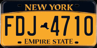 NY license plate FDJ4710