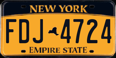 NY license plate FDJ4724