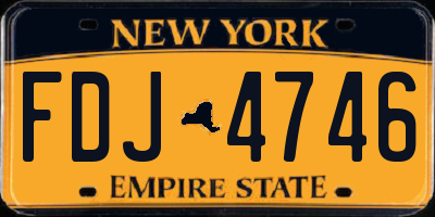NY license plate FDJ4746