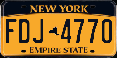 NY license plate FDJ4770