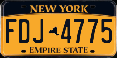 NY license plate FDJ4775