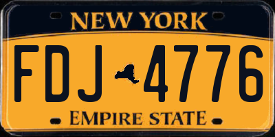 NY license plate FDJ4776