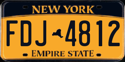 NY license plate FDJ4812